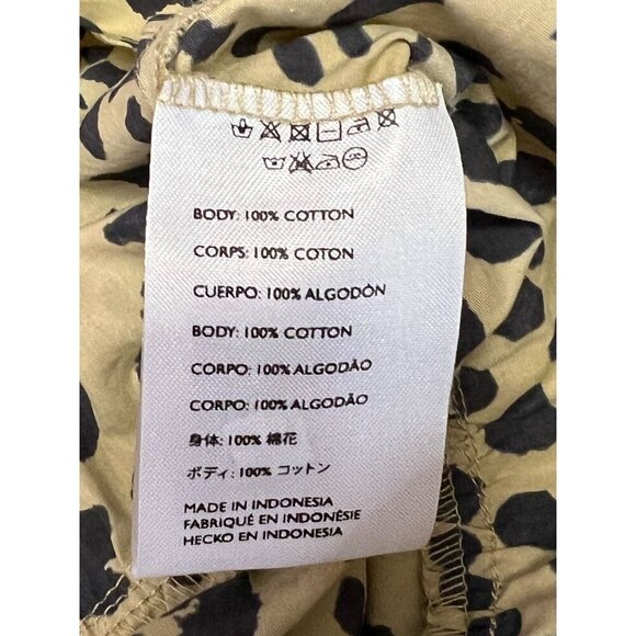 Faithful The Brand Women's Tiered Animal Print Dress Puff S/S Size 4 Smock Tie - Picture 10 of 16